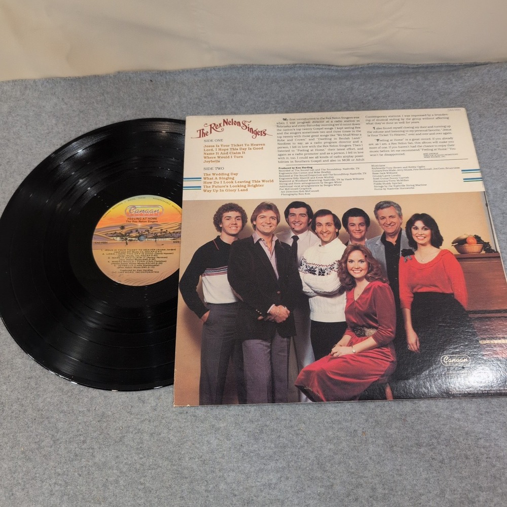 The Rex Nelon Singers Feeling At Home Vinyl LP 1982 Canaan Records CAS-9884 - Picture 2 of 2